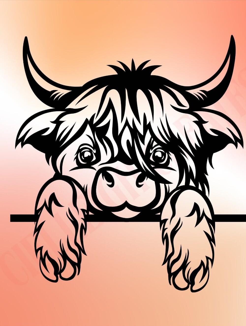 *2 For $20* Cute Highland Cow  Handcrafted Vinyl Decal Sticker